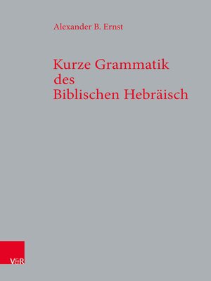 cover image of Kurze Grammatik des Biblischen Hebräisch